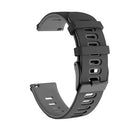 20mm For Garmin Vivoactive 3 / Venu Universal Two-color Silicone Replacement Strap Watchband(Black Grey)