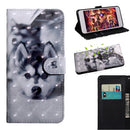 For OnePlus 7 Pro / 7T Pro 3D Painting Pattern Coloured Drawing Horizontal Flip TPU + PU Leather Case with Holder & Card Slots & Wallet(Husky)