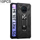 For Xiaomi Mi 10T Lite 5G 10 PCS Variety Armor TPU + PC Shockproof Magnetic Protective Case with Folding Clip Holder(Black)