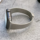 Small Waist Steel Replacement Strap Watchband For Apple Watch Series 7 41mm / 6 & SE & 5 & 4 40mm / 3 & 2 & 1 38mm(Silver)