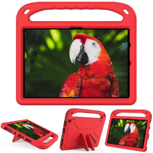 For Amazon Fire HD 10 2021 Handle Portable EVA Shockproof Anti Falling Protective Case with Triangle Holder(Red)