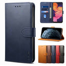 For Samsung Galaxy S21 5G GUSSIM Business Style Horizontal Flip Leather Case with Holder & Card Slots & Wallet(Blue)