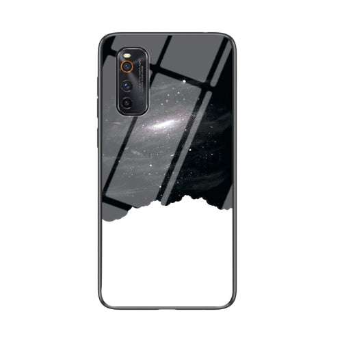 For vivo iQOO Neo3 5G Starry Sky Painted Tempered Glass TPU Shockproof Protective Case(Cosmic Starry Sky)