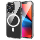 Magsafe Case Magnetic Ring Clear Crystal Acrylic +TPU Four-corner Airbag Shockproof Case For iPhone 13 Pro(Transparent)
