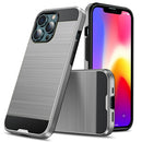 Brushed Texture Shockproof Protective Case For iPhone 13 Pro Max(Silver)