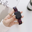 Resin Replacement Watchband For Apple Watch Series 7 41mm / 6 & SE & 5 & 4 40mm / 3 & 2 & 1 38mm(Purple Black)