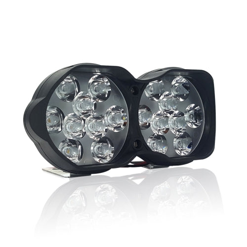 2 PCS L15 8-85V / 15W / 5000K / 1200LM Motorcycle / Car IPX4 Waterproof External LED Glare Spotlight Working Lamp