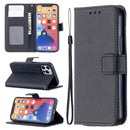 Longan Texture Horizontal Flip PU Leather Case with Holder & Card Slots & Wallet & Photo Frame For iPhone 13(Black)