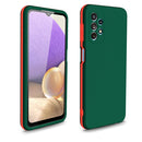 For Samsung Galaxy A02s EU Version Dual-color 360 Degrees Full Coverage Protective PC + TPU Shockproof Case(Deep Green)