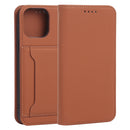 Strong Magnetism Shockproof Horizontal Flip Liquid Feel Leather Case with Holder & Card Slots & Wallet For iPhone 13 Pro Max(Brown)