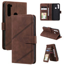 For Xiaomi Redmi Note 8 Skin Feel Business Horizontal Flip PU Leather Case with Holder & Multi-Card Slots & Wallet & Lanyard & Photo Frame(Brown)