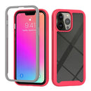 Starry Sky Solid Color Series Shockproof PC + TPU Protective Case For iPhone 13 Pro Max(Light Red)