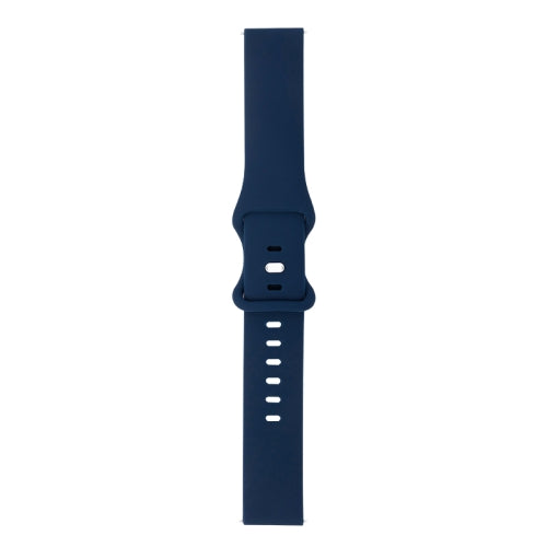 For Amazfit GTR 2 8-buckle Silicone Replacement Strap Watchband(Midnight Blue)