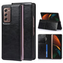 For Samsung Galaxy Z Fold2 5G 2 In 1 Crazy Horse Texture Split Horizontal Flip Leather Case with Holder & Card Slot(Black)