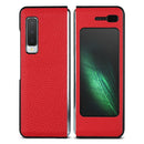 For Samsung Galaxy Fold Lychee Texture Leather Folding Protective Case(Red)
