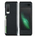 For Samsung Galaxy Fold Lychee Texture Leather Folding Protective Case with Card Slot(Black)