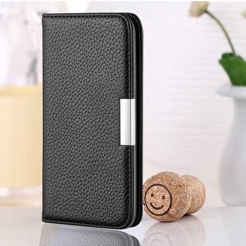 For Huawei P30 Lite Litchi Texture Horizontal Flip Leather Case with Holder & Card Slots(Black)
