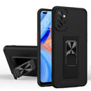 For Samsung Galaxy A32 Dual-color Skin Feel TPU + PC Magnetic Shockproof Case with Invisible Holder(Black)