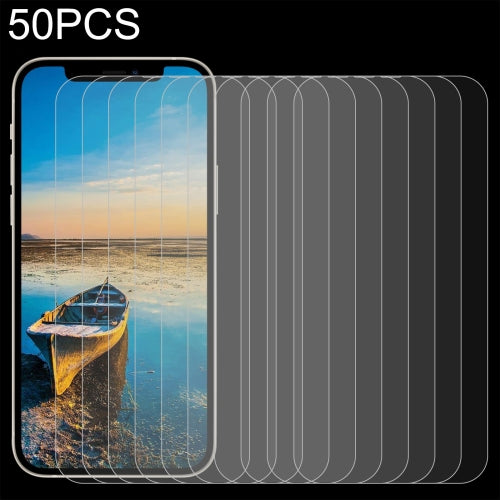 50 PCS 0.26mm 9H 2.5D Tempered Glass Film For iPhone 13 / 13 Pro