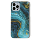 Marble Pattern PC Shockproof Protective Case For iPhone 12 mini(Blue Agate)