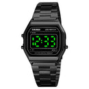 SKMEI 1646 LED Digital Display Luminous Electronic Watch(Black)