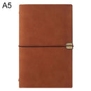 A5 Retro Loose-leaf Notepad Portable Creative Notebook(Brown)