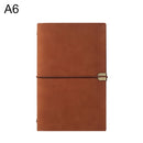 A6 Retro Loose-leaf Notepad Portable Creative Notebook(Brown)