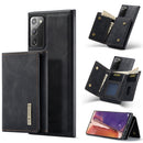 For Samsung Galaxy Note20 DG.MING M1 Series 3-Fold Multi Card Wallet + Magnetic Back Cover Shockproof Case with Holder Function(Black)