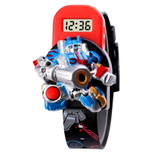 SKMEI 1750 Three-dimensional Cartoon Robot LED Digital Display Electronic Watch for Children(Black)