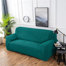 Double Seat Corn Grain Knitted Fabric Elastic Thickened Full Coverage Sofa Cover, Color:Emerald Green
