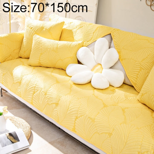 Four Seasons Universal Simple Modern Non-slip Full Coverage Sofa Cover, Size:70x150cm(Banana Leaf Yellow)