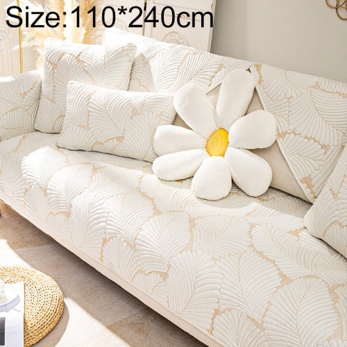 Four Seasons Universal Simple Modern Non-slip Full Coverage Sofa Cover, Size:110x240cm(Banana Leaf Beige)