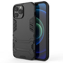 PC + TPU Shockproof Protective Case with Invisible Holder For iPhone 13 Pro Max(Black)