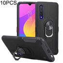 10 PCS Shield Armor PC+TPU Protective Case with 360 Degree Rotation Ring Holder For Xiaomi Mi CC9(Black)