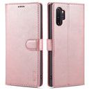 For Samsung Galaxy Note10+ AZNS Skin Feel Calf Texture Horizontal Flip Leather Case with Card Slots & Holder & Wallet(Rose Gold)