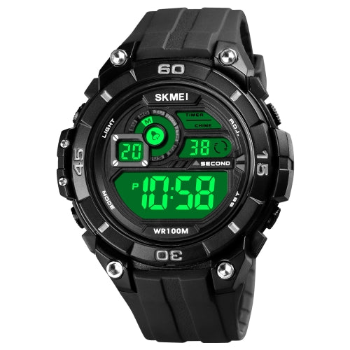 SKMEI 1756 Dual Time Countdown Alarm Clock Men Sports Luminous Electronic Watch(Black)