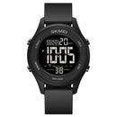 SKMEI 1758 Multifunctional LED Digital Display Luminous Silicone Strap Electronic Watch(Black)