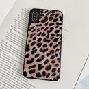 Mirror Series Classic Leopard Print Pattern Protective Case For iPhone X / XS