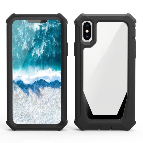 Stellar Space PC + TPU 360 Degree All-inclusive Shockproof Case For iPhone X / XS(Black)