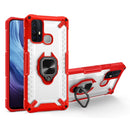 Matte TPU + PC Magnetic Shockproof Case with Ring Holder For vivo Y50(Red)