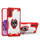 Matte TPU + PC Magnetic Shockproof Case with Ring Holder For Samsung Galaxy S21+ 5G(Red)