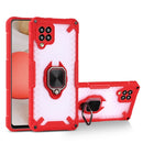 Matte TPU + PC Magnetic Shockproof Case with Ring Holder For Samsung Galaxy A42 5G(Red)