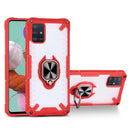 Matte TPU + PC Magnetic Shockproof Case with Ring Holder For Samsung Galaxy A51(Red)