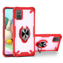 Matte TPU + PC Magnetic Shockproof Case with Ring Holder For Samsung Galaxy A71(Red)