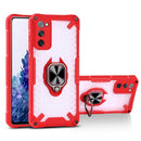Matte TPU + PC Magnetic Shockproof Case with Ring Holder For Samsung Galaxy S20 FE 5G(Red)