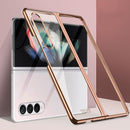 For Samsung Galaxy Z Fold3 5G GKK Straight Edge Phantom TPU + Plating Protective Case(Rose Gold)