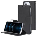 GOOSPERY FANCY DIARY Cross Pattern Horizontal Flip Leather Case with Holder & Card Slots & Wallet For iPhone 13 Pro(Black)