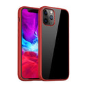 Clear Acrylic + TPU Four-corner All-inclusive Shockproof Case For iPhone 12 Pro Max(Red)
