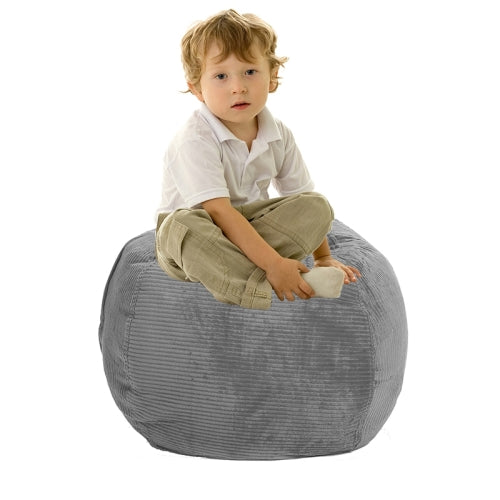 Soft Toy Children Storage Bag Cloth Cover Sofa Cover, Size:23 inch(Corduroy Grey)
