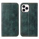 Fierre Shann Retro Tree Bark Texture PU Magnetic Horizontal Flip Leather Case with Holder & Card Slots & Wallet For iPhone 13 Pro(Green)